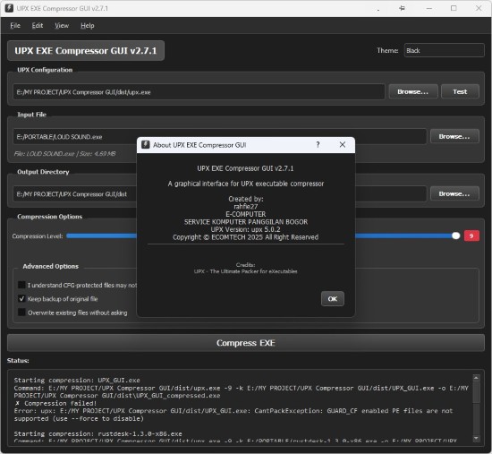 Upx gui compressor portable