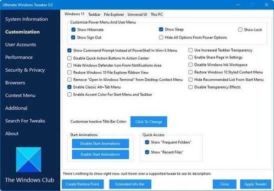 ultimate windows tweaker windows 11 ultimate windows tweaker windows 11